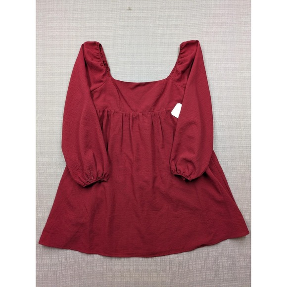 Altar'd State Dresses & Skirts - Altar'd State Dress Womens Large Red Square Neck Puff Sleeve Fit & Flare Mini